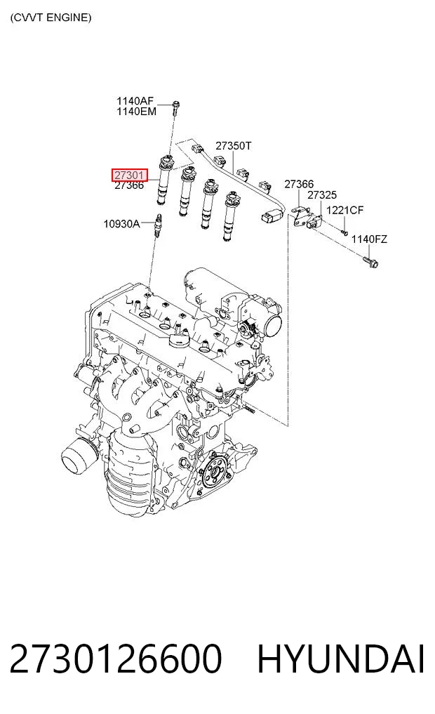 2730126600 Hyundai/Kia Катушка зажигания