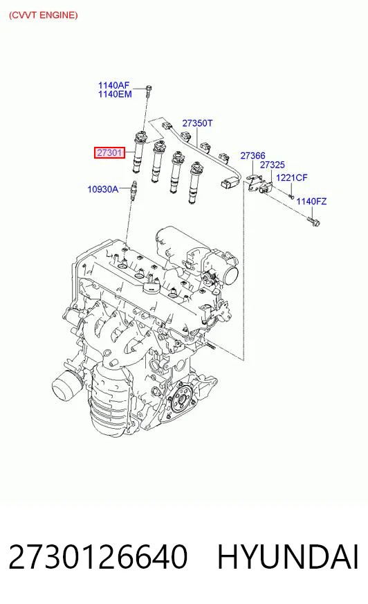 2730126640 Hyundai/Kia Катушка зажигания