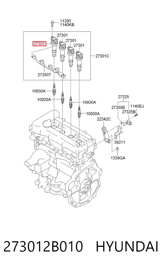273012B010 Hyundai/Kia Катушка зажигания