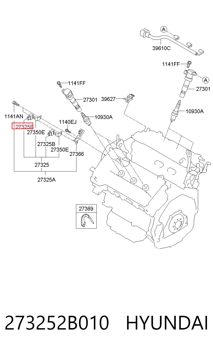 273252B010 Hyundai/Kia Распределитель зажигания (трамблер)