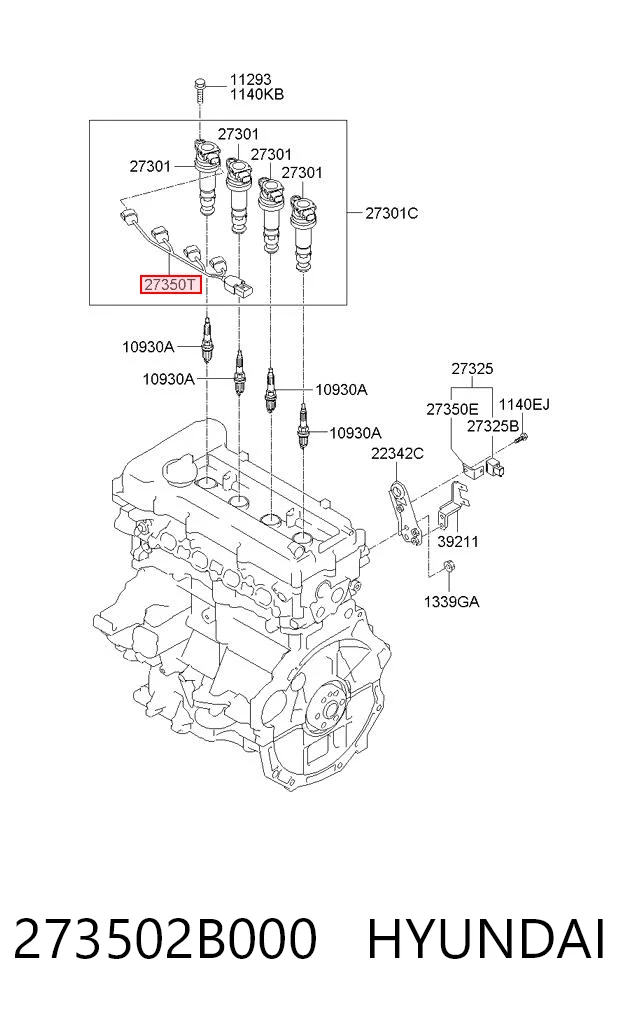 273502B000 Hyundai/Kia Провода высоковольтные