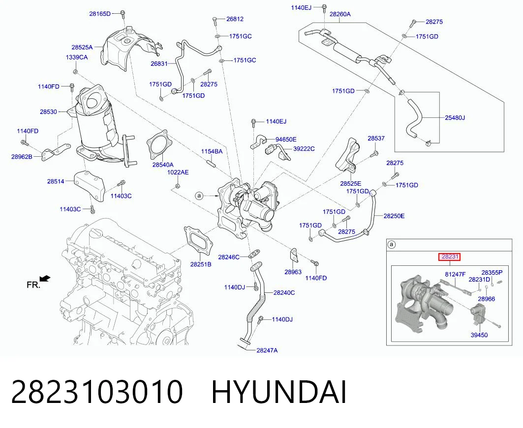 2823103010 Hyundai/Kia Турбонаддув