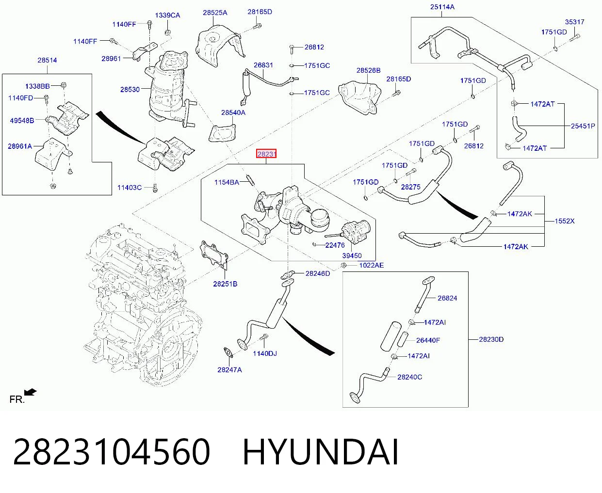 2823104560 Hyundai/Kia Турбонаддув