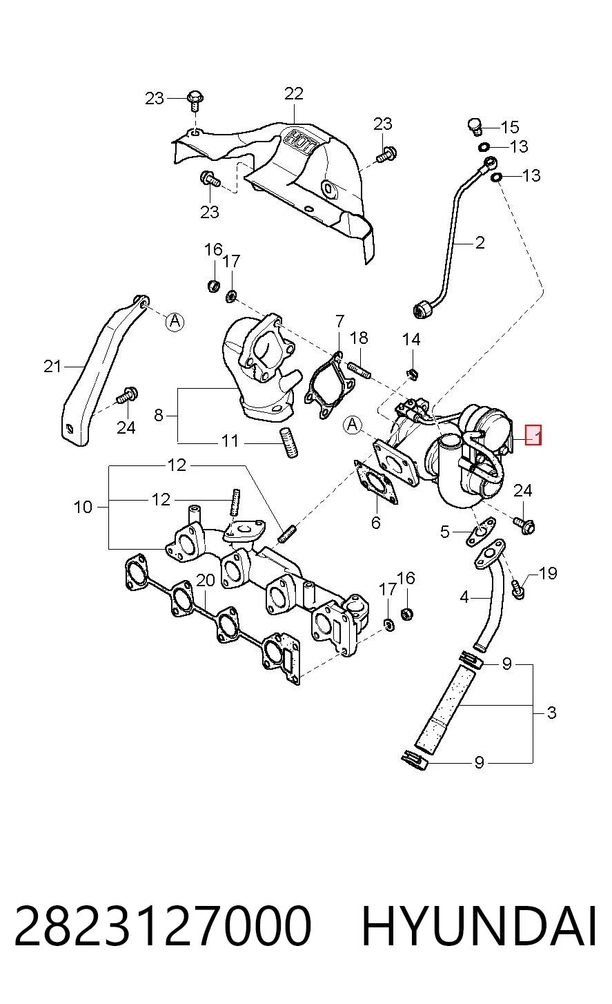 2823127000 Hyundai/Kia Турбонаддув