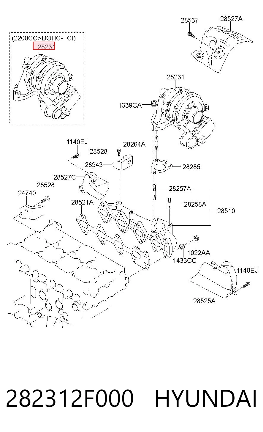 282312F000 Hyundai/Kia Турбонаддув