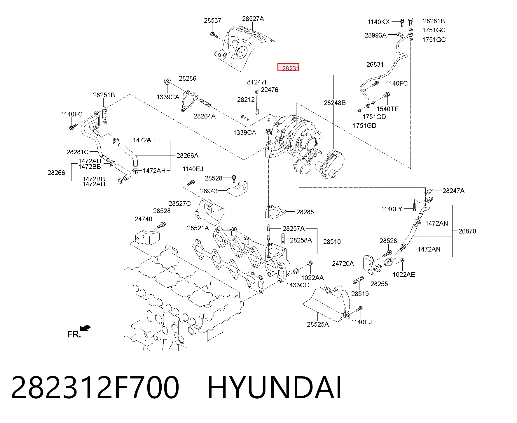 282312F700 Hyundai/Kia Турбонаддув