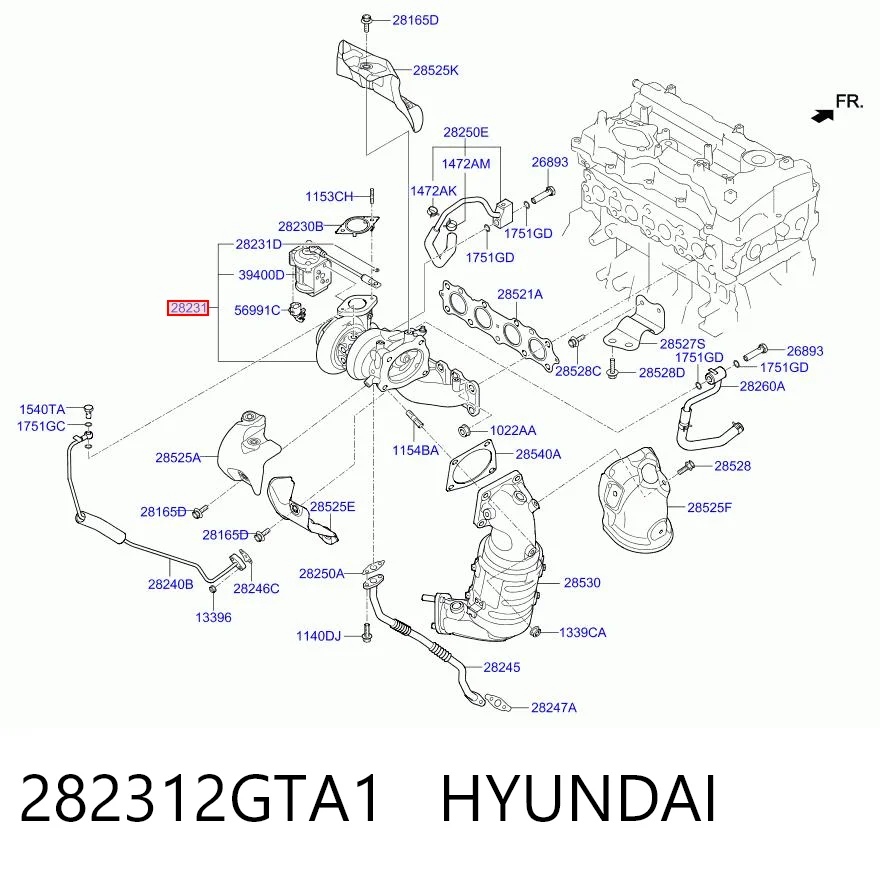 282312GTA1 Hyundai/Kia Турбонаддув