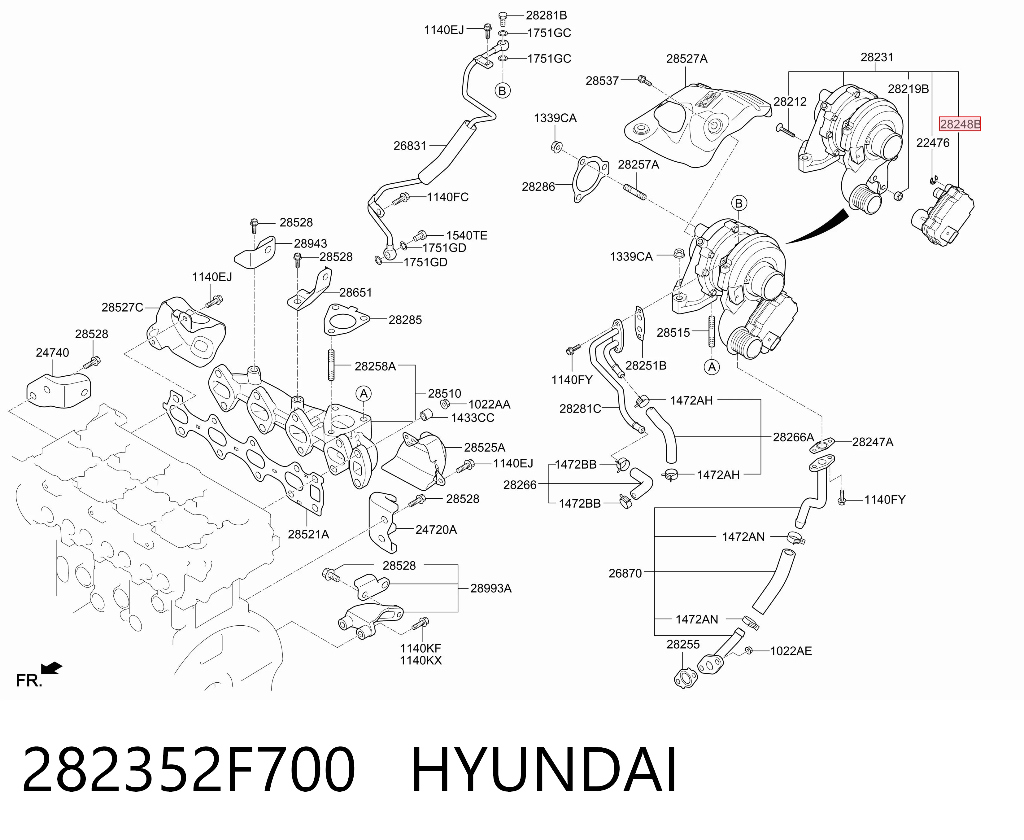 282352F700 Hyundai/Kia Модуль управления турбиной