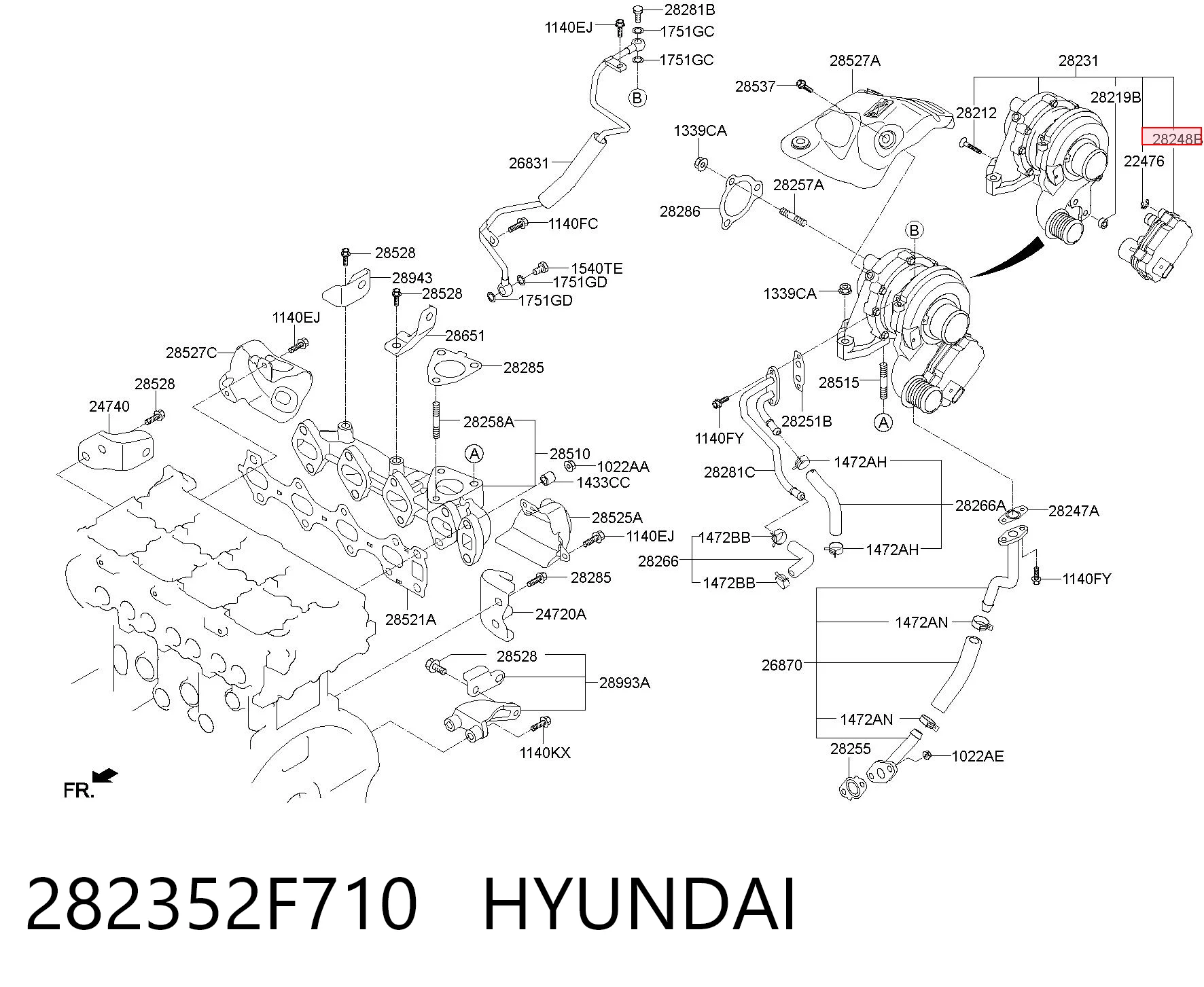 282352F710 Hyundai/Kia Модуль управления турбиной