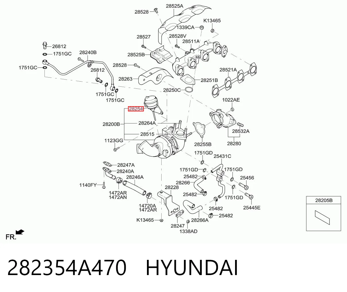 282354A470 Hyundai/Kia Модуль управления турбиной