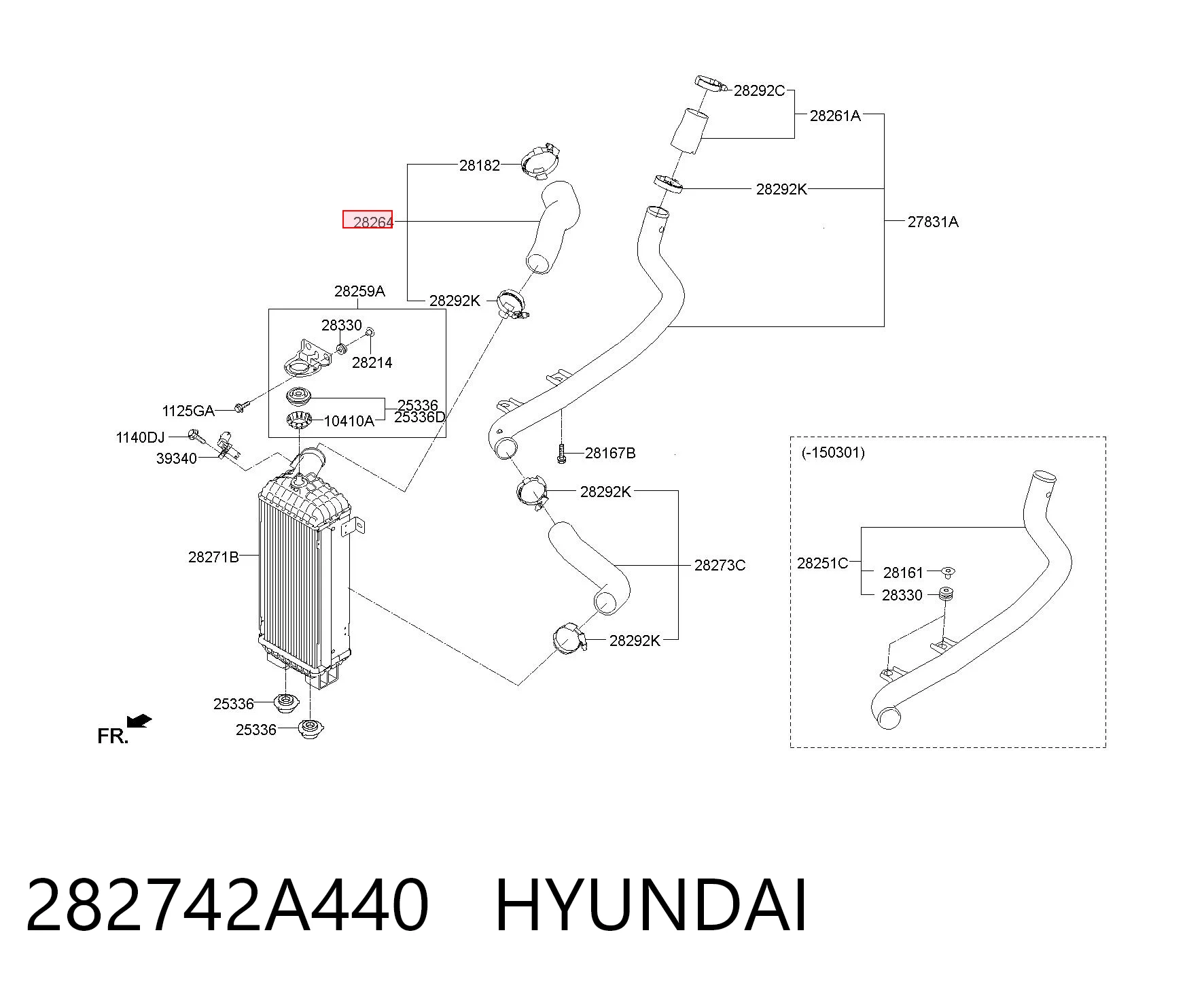 282742A440 Hyundai/Kia Патрубок интеркуллера