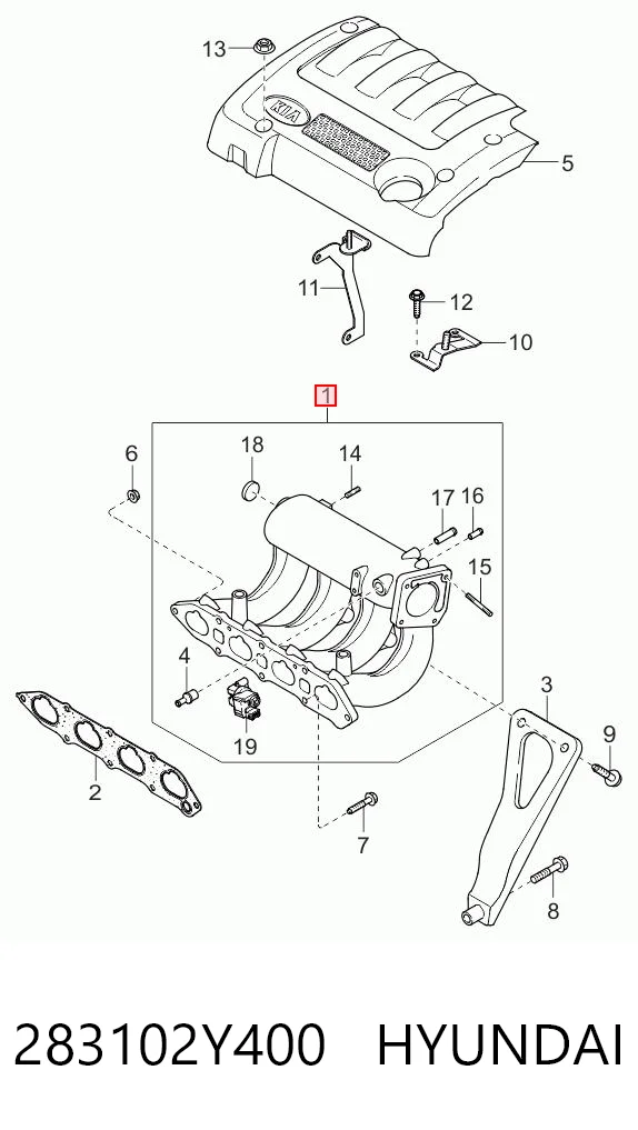 Коллектор впускной KIA Carens 1 FJ