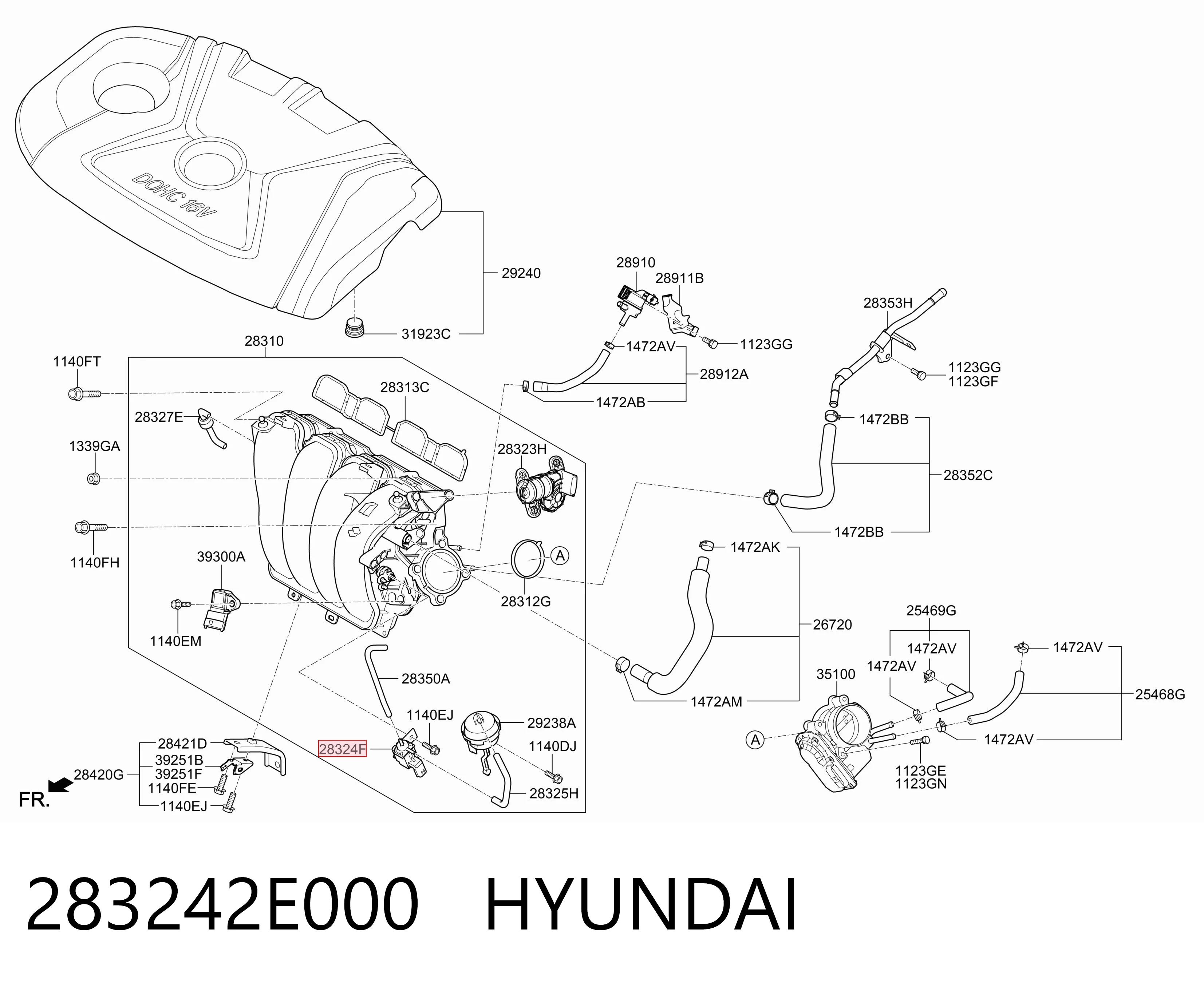 283242E000 Hyundai/Kia Соленоид автомата