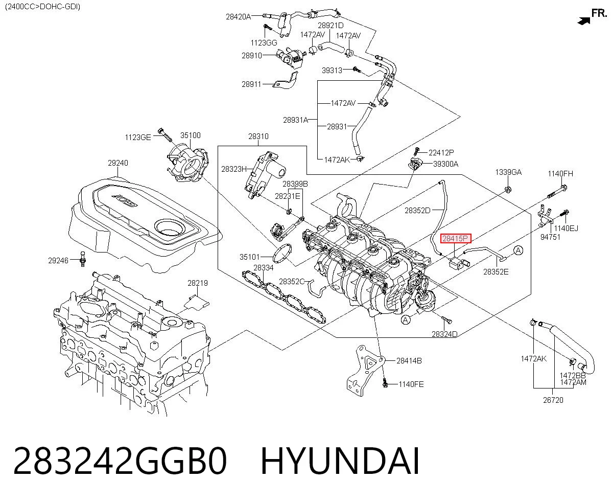 283242GGB0 Hyundai/Kia Модуль управления турбиной