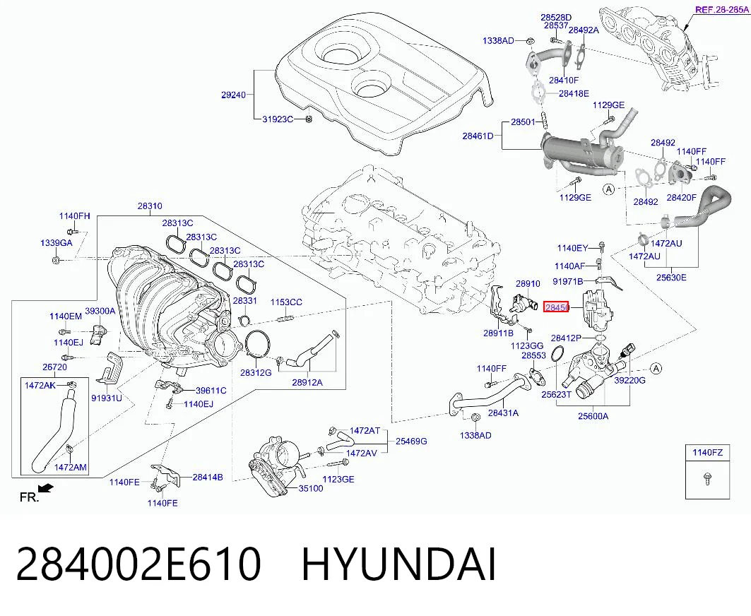 284002E610 Hyundai/Kia Клапан рециркуляции отработавших газов EGR