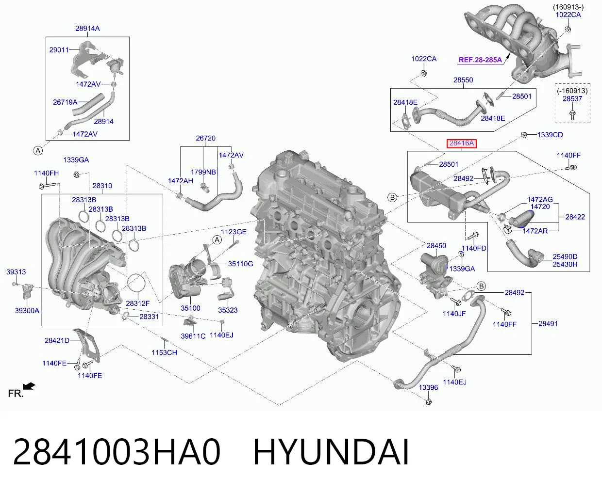 2841003HA0 Hyundai/Kia Радиатор системы EGR