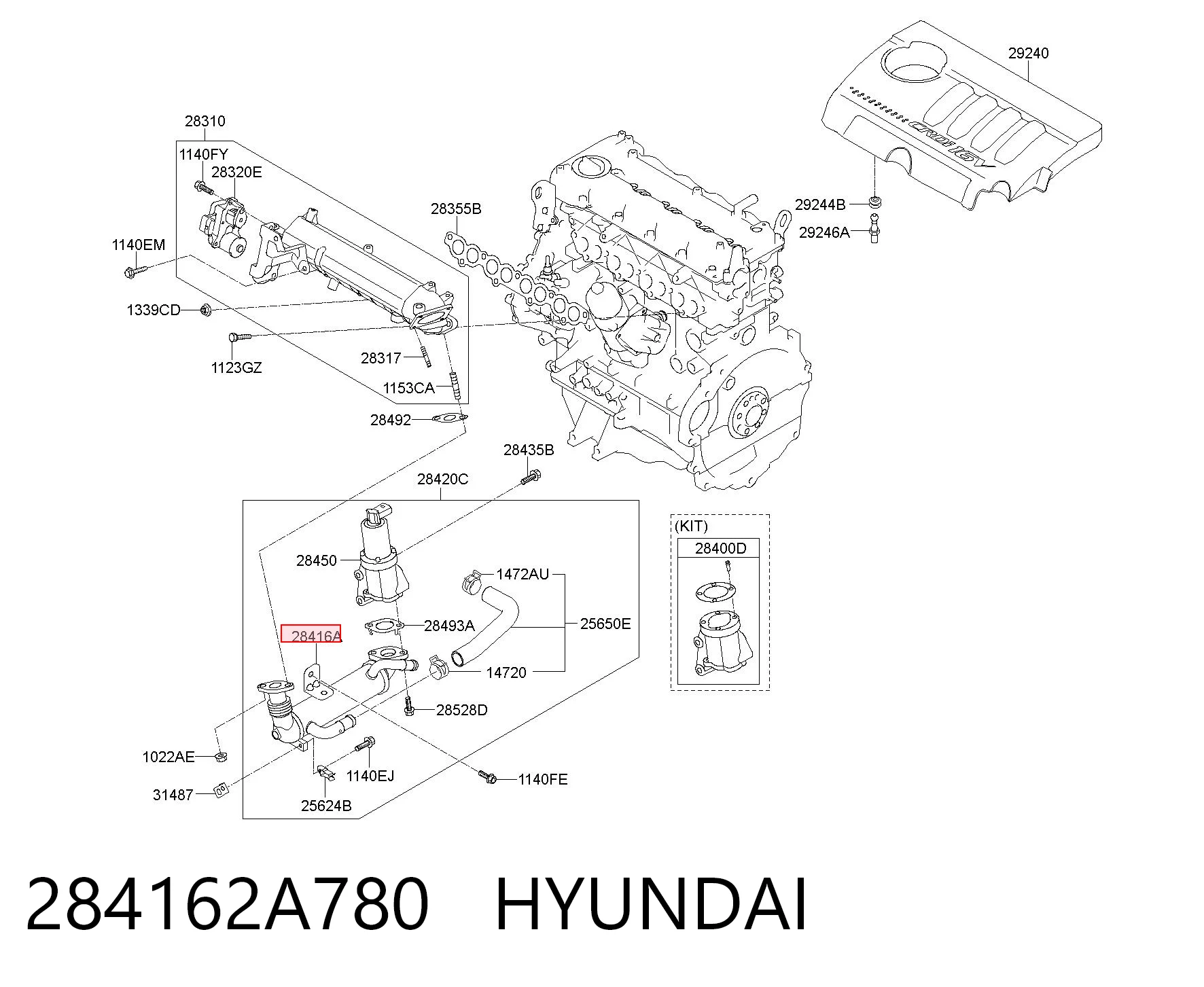 284162A780 Hyundai/Kia Пыльник шарнира привода