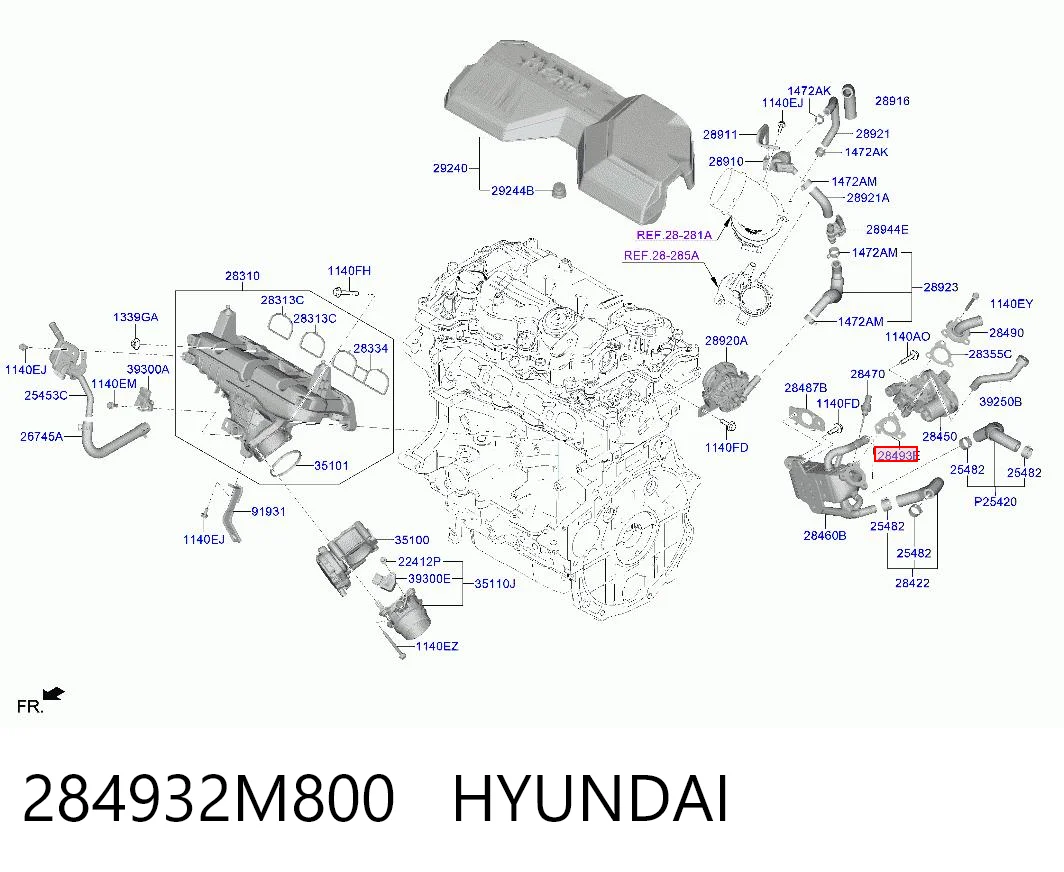 284932M800 Hyundai/Kia 