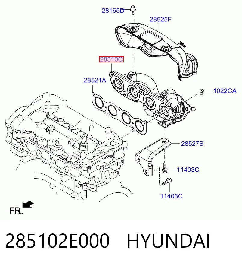 285102E000 Hyundai/Kia Конвертор-катализатор