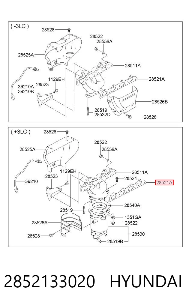 Прокладка коллектора выпускного Hyundai Trajet минивэн (FO) (2000 - 2010) цена, от 4.53 USD