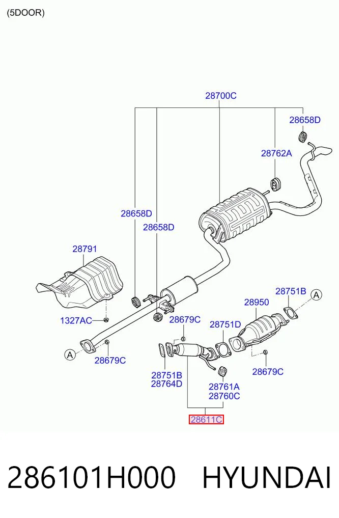 ED4770 Edex Труба выхлопная от катализатора
