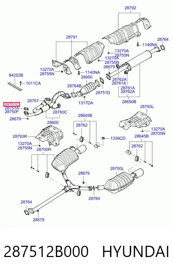 287512B000 Hyundai/Kia Прокладка штанов