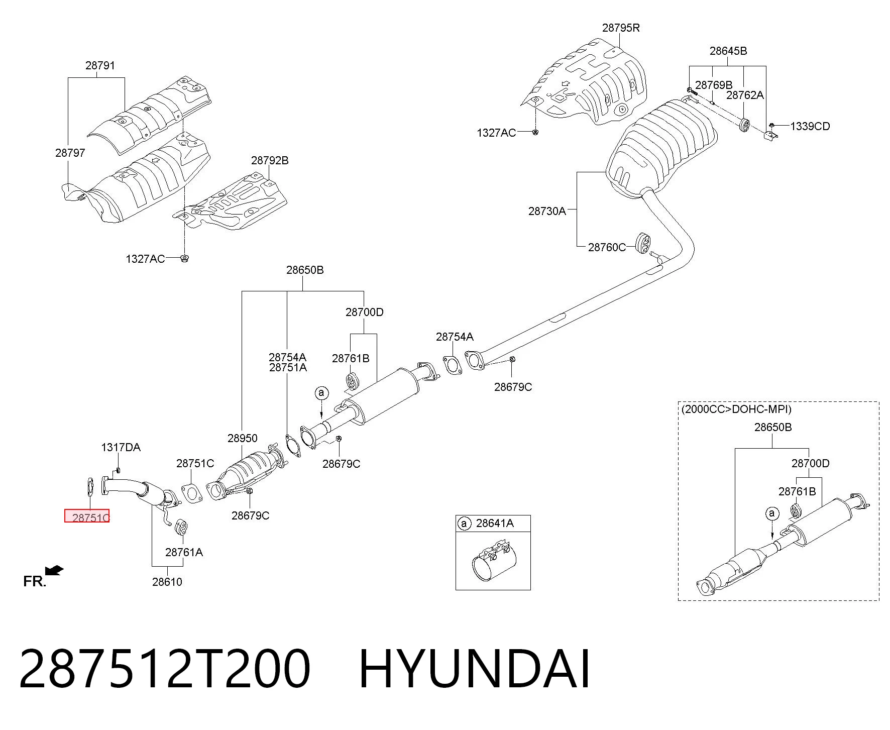 Прокладка приемной трубы Chrysler MB687015