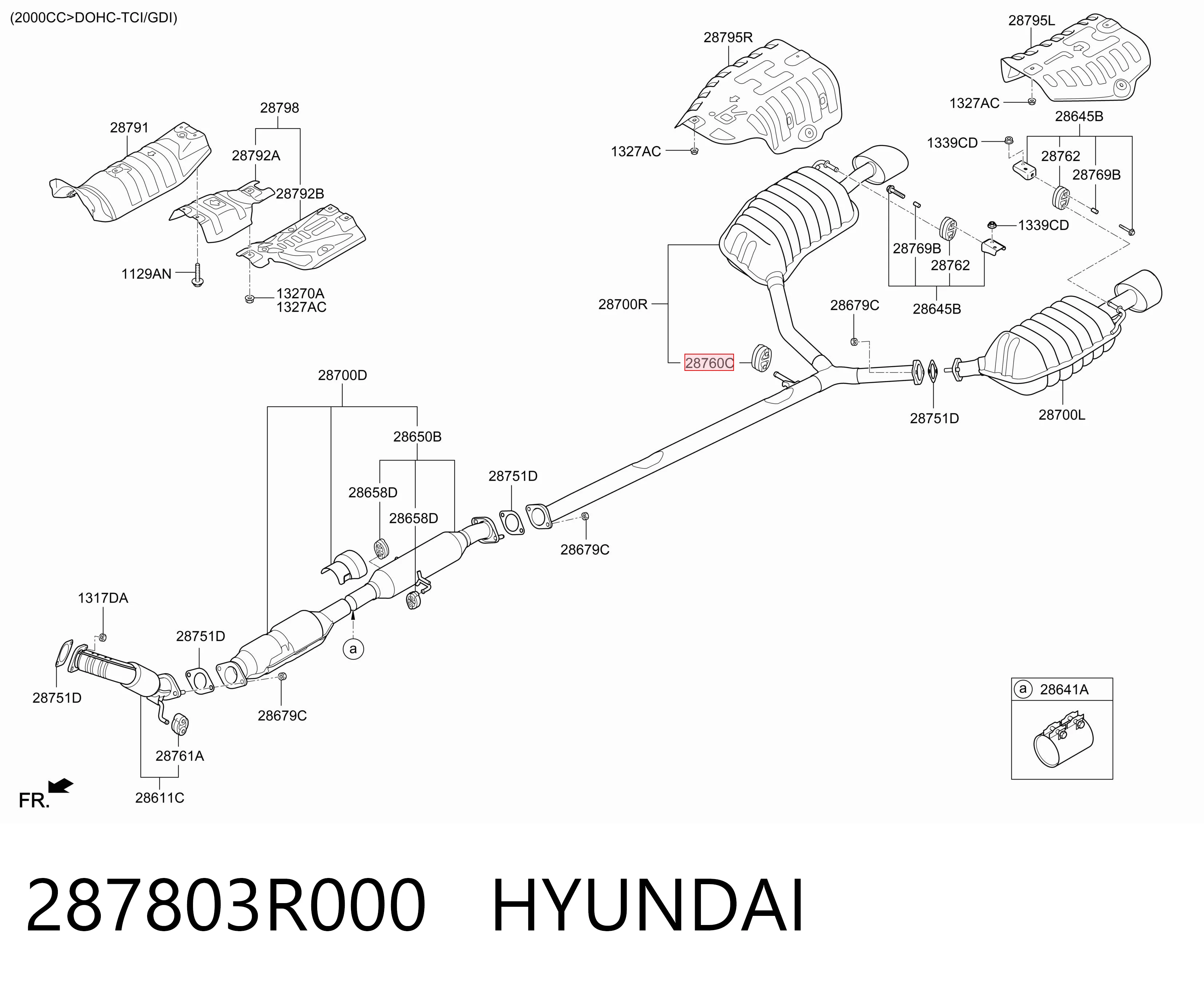 287803R000 Hyundai/Kia Крепление глушителя