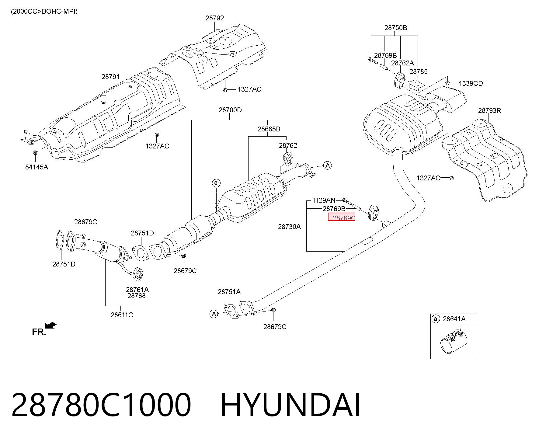 28780C1000 Hyundai/Kia Крепление глушителя