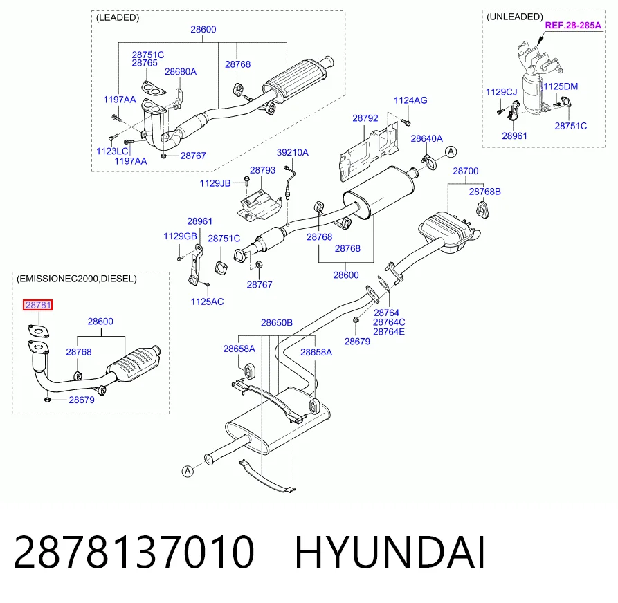  Прокладка глушителя Hyundai Accent 2