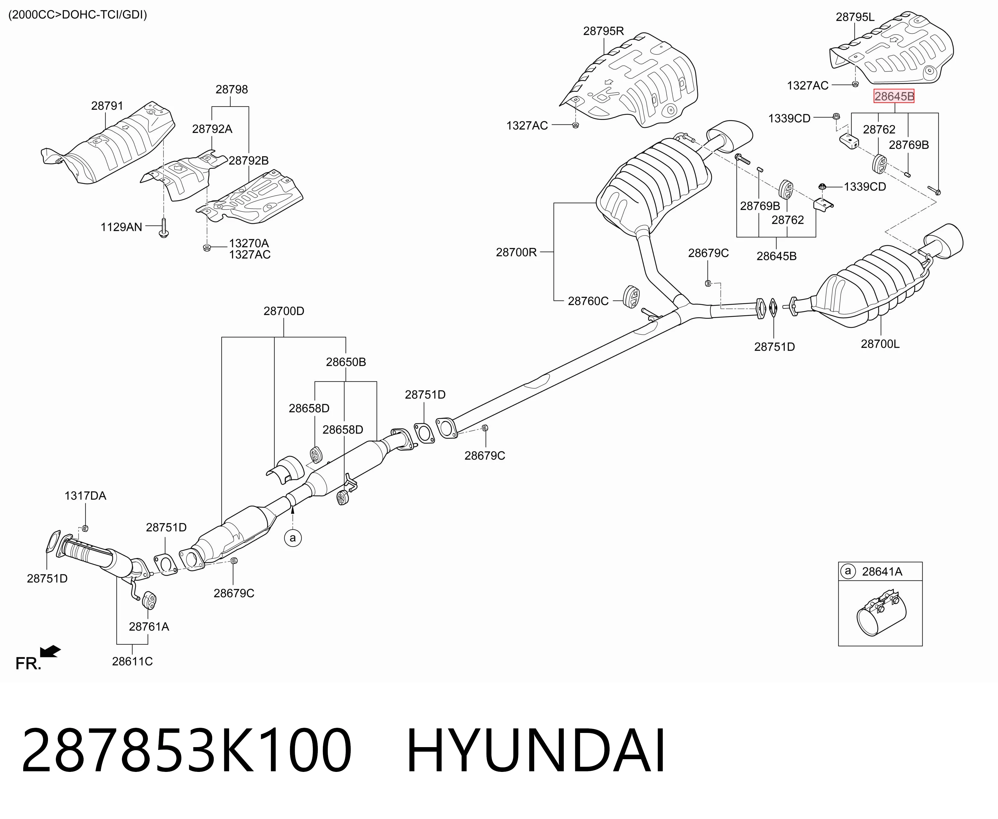 287853K100 Hyundai/Kia Крепление глушителя