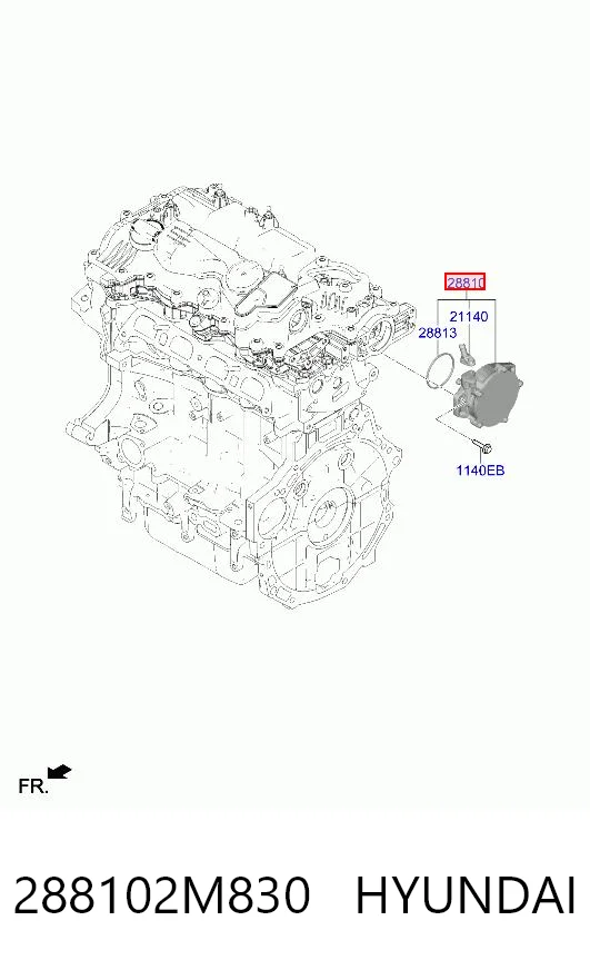 288102M830 Hyundai/Kia Механический вакуумный насос
