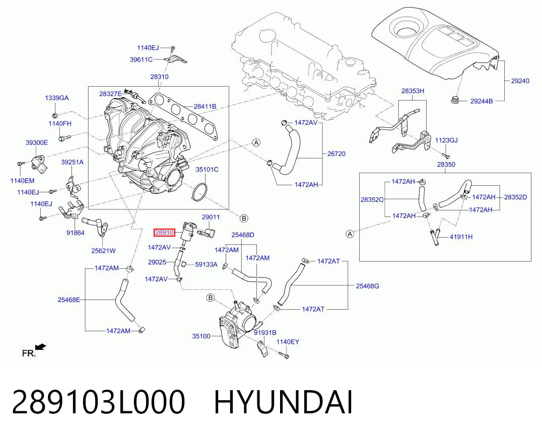 289103L000 Hyundai/Kia Клапан вентиляции газов топливного бака