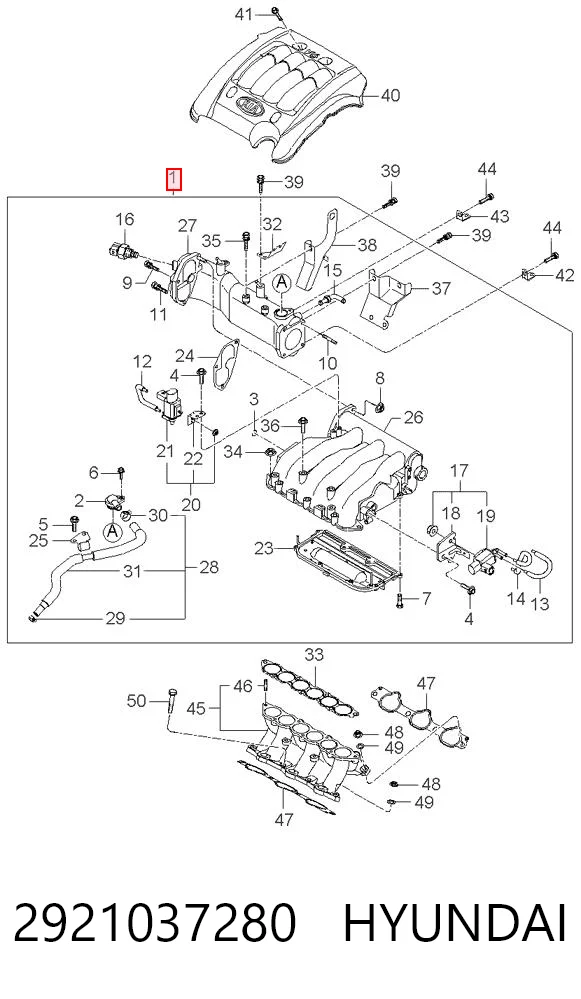 2921037280 Hyundai/Kia Коллектор впускной