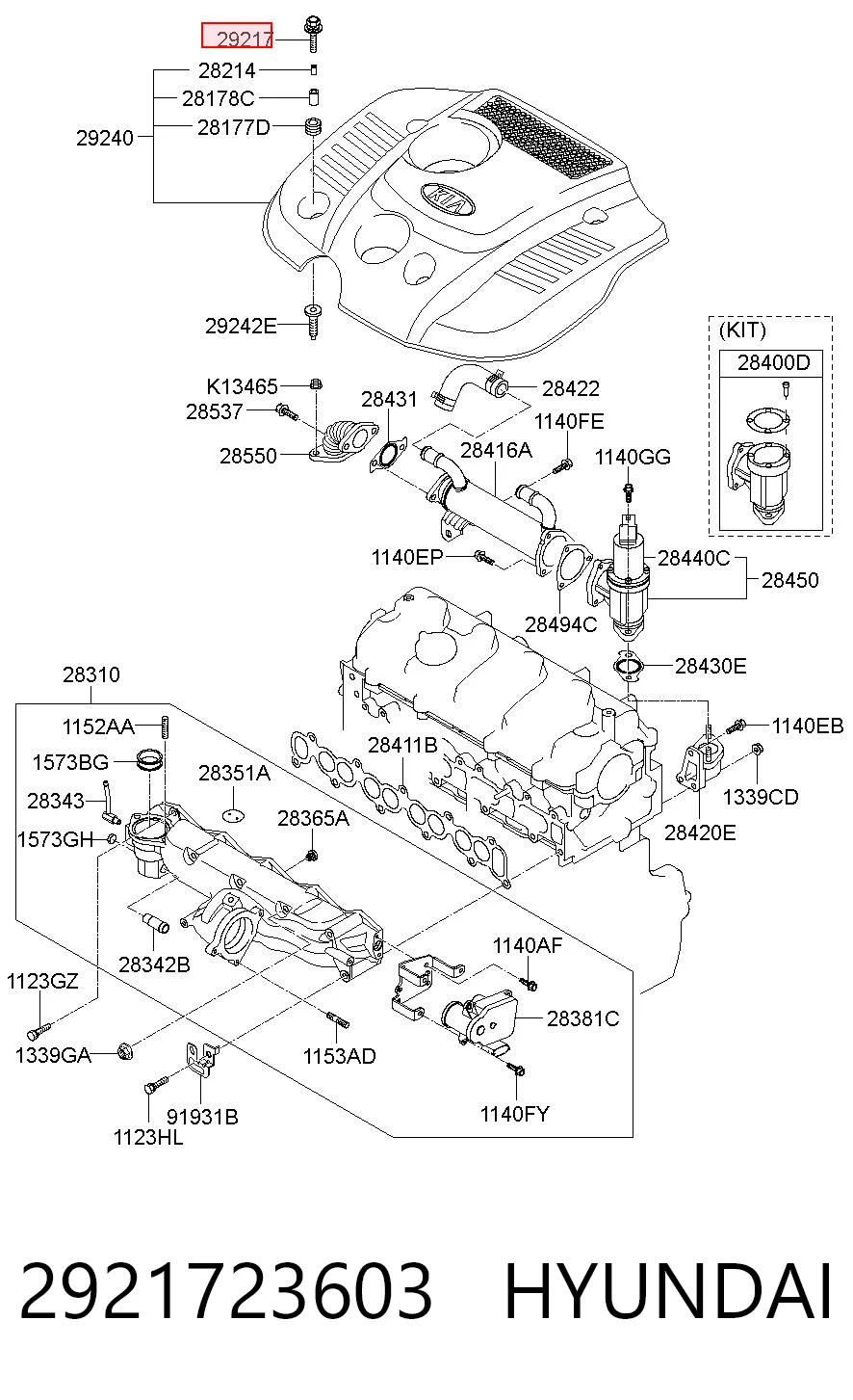 2921723603 Hyundai/Kia 