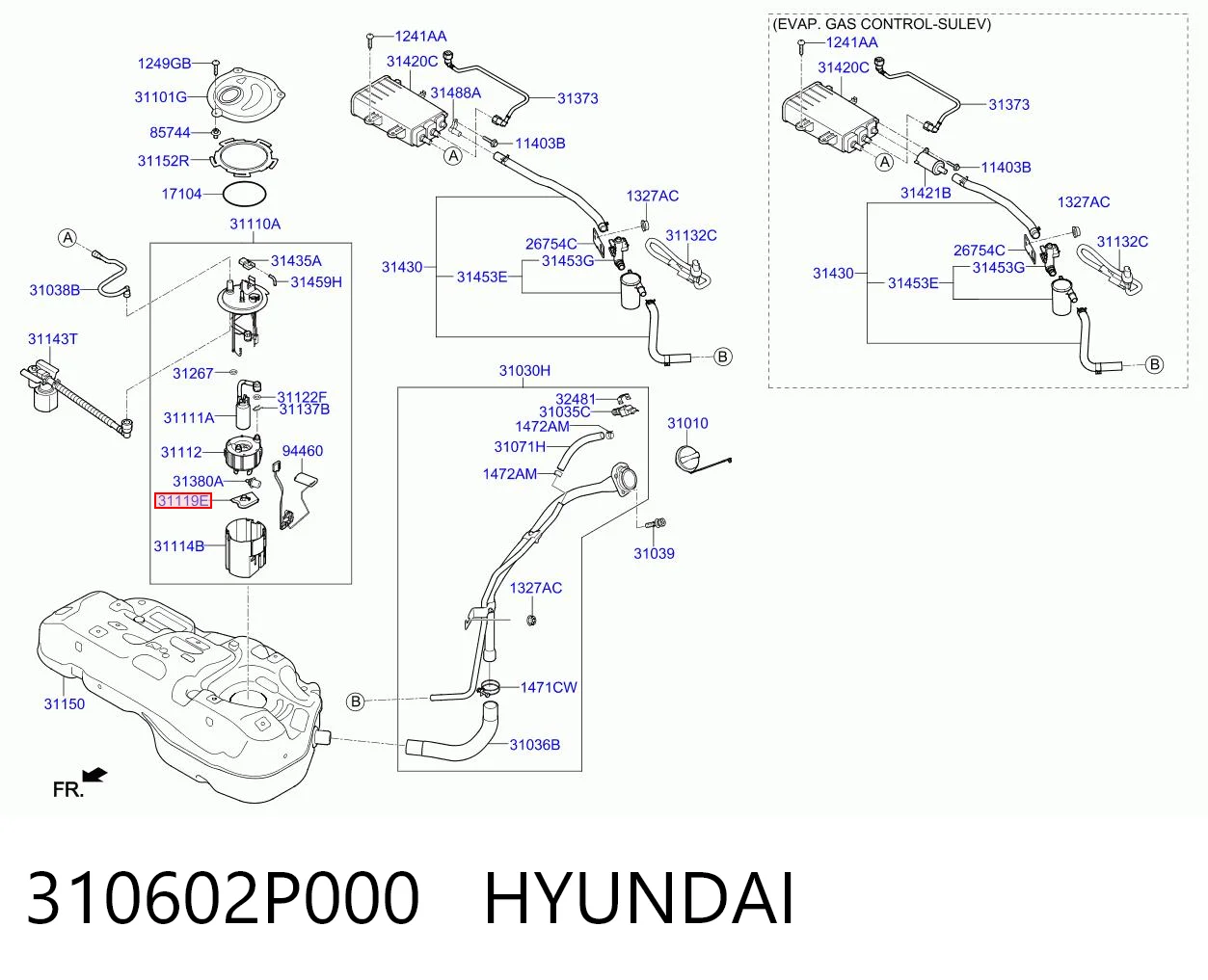 310602P000 Hyundai/Kia Фильтр топлива