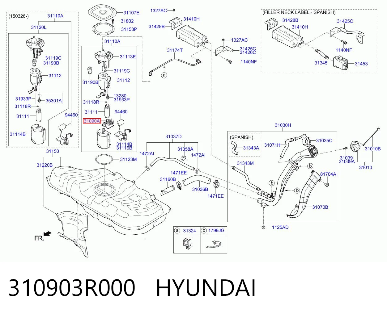 310903R000 Hyundai/Kia Фильтр-сетка бензонасоса