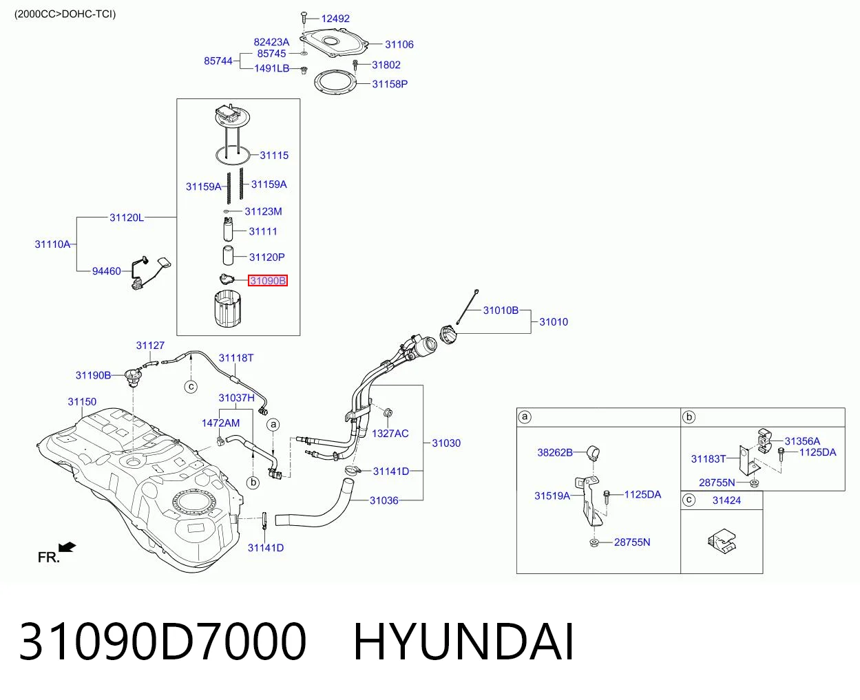 31090D7000 Hyundai/Kia Фильтр-сетка бензонасоса