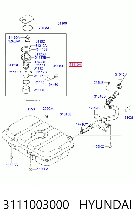 Купить Бензонасос Рено Сценик II JM0, JM1