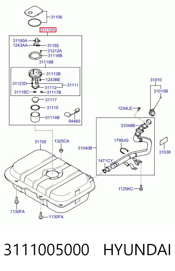 3111005000 Hyundai/Kia Электробензонасос
