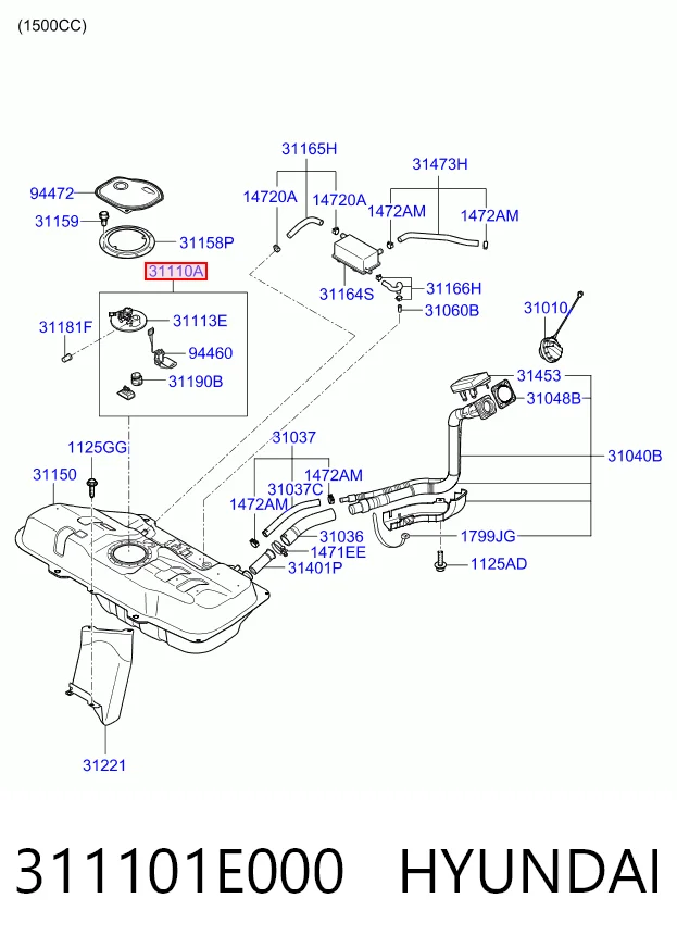 311101E000 Hyundai/Kia Электробензонасос