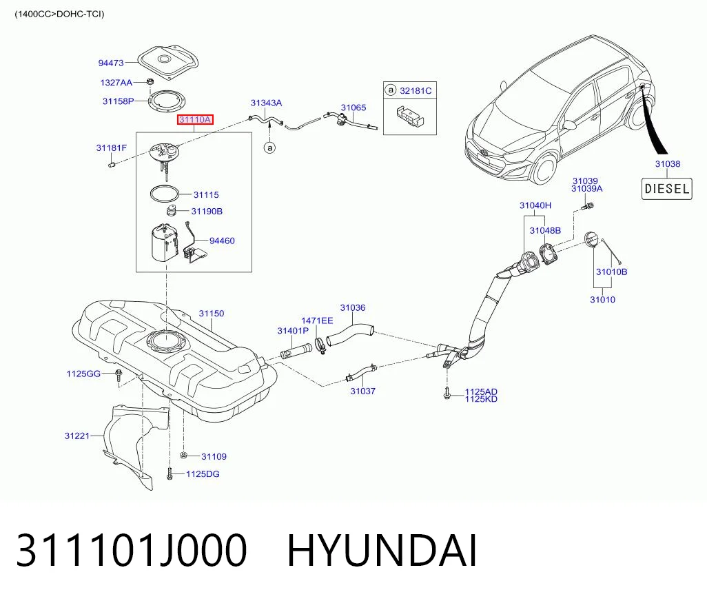 311101J000 Hyundai/Kia Электробензонасос