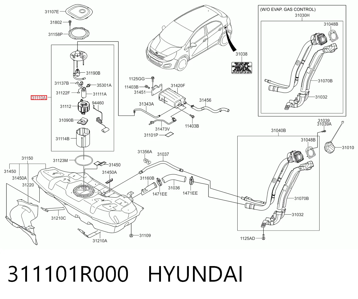 Топливный насос Chrysler 311101R200