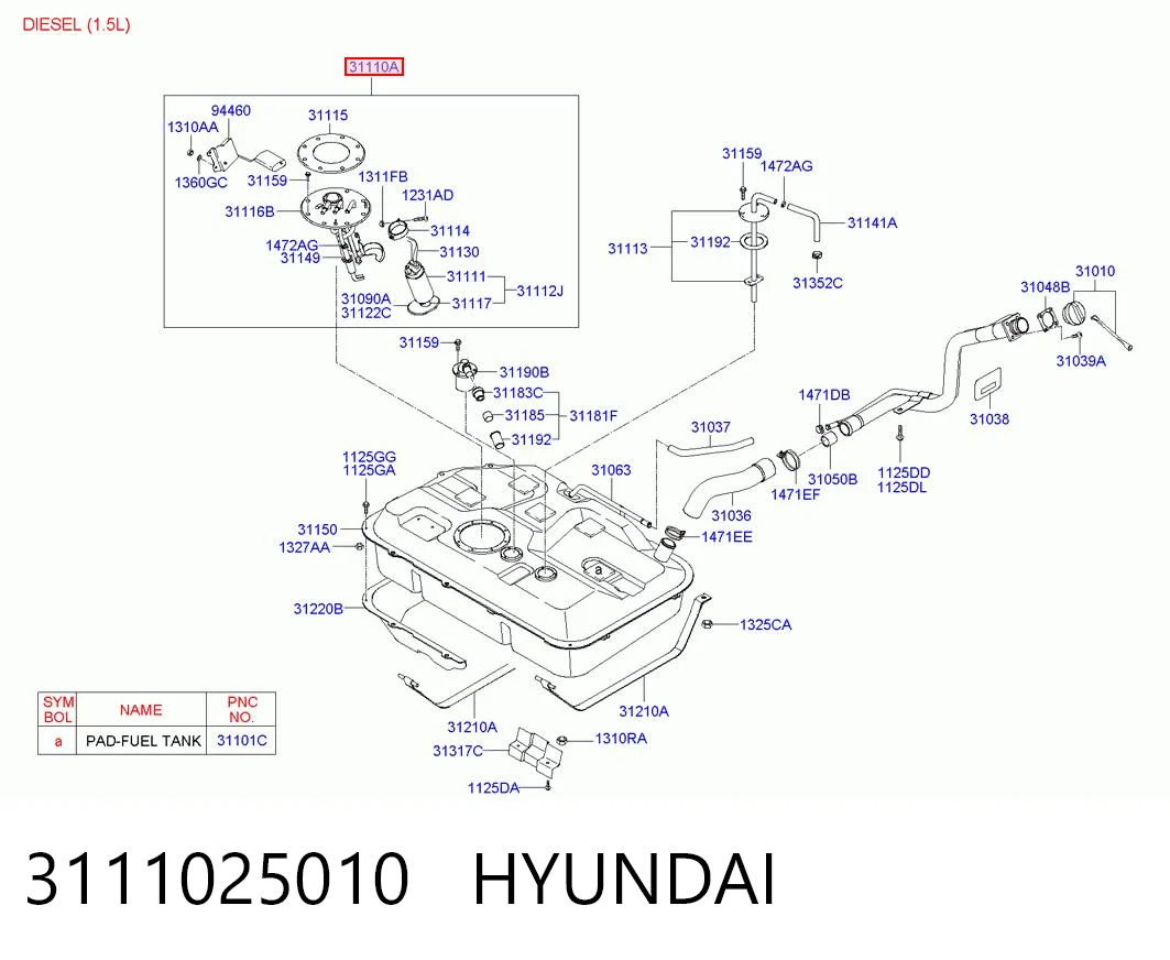 Топливный насос Chrysler 68315822AA