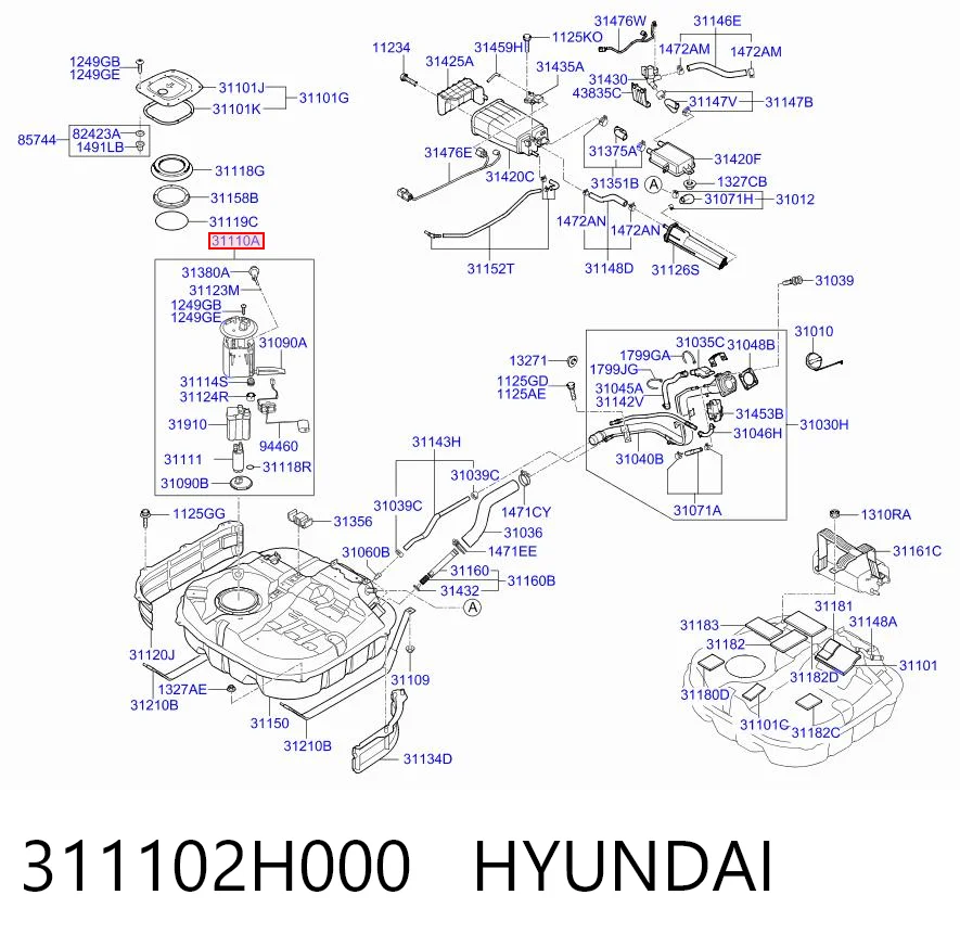 311102H000 Hyundai/Kia Электробензонасос