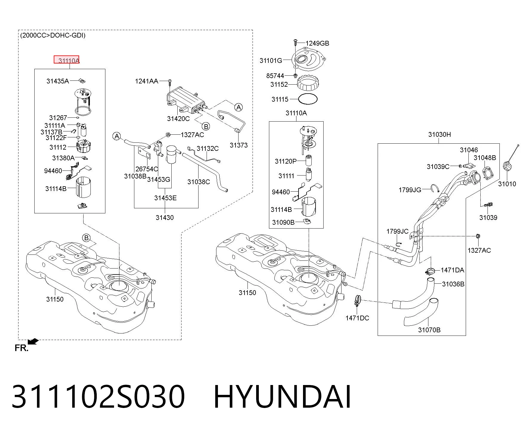 311102S030 Hyundai/Kia Электробензонасос