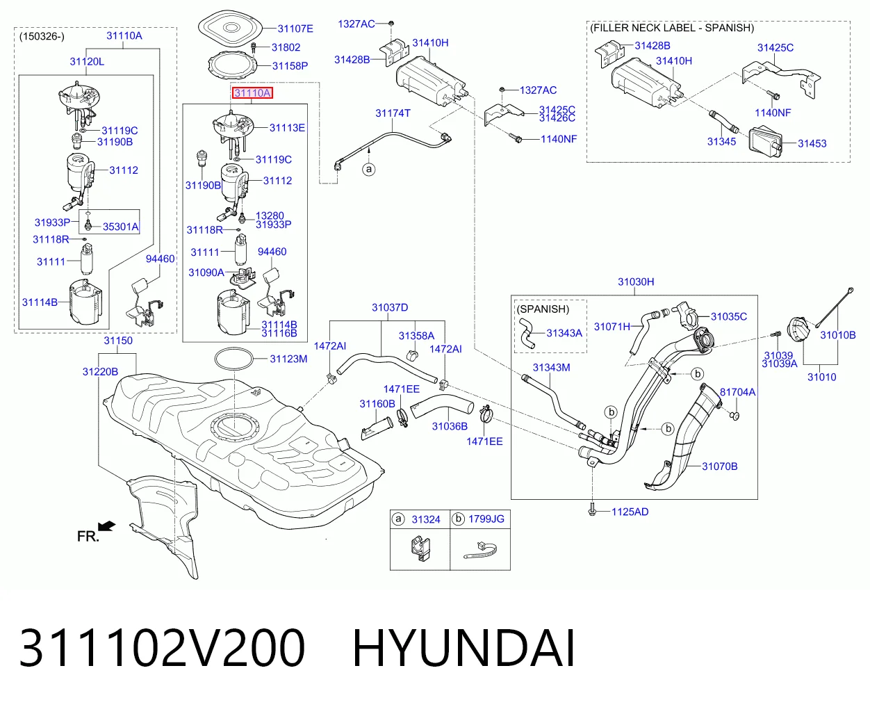 311102V200 Hyundai/Kia Электробензонасос