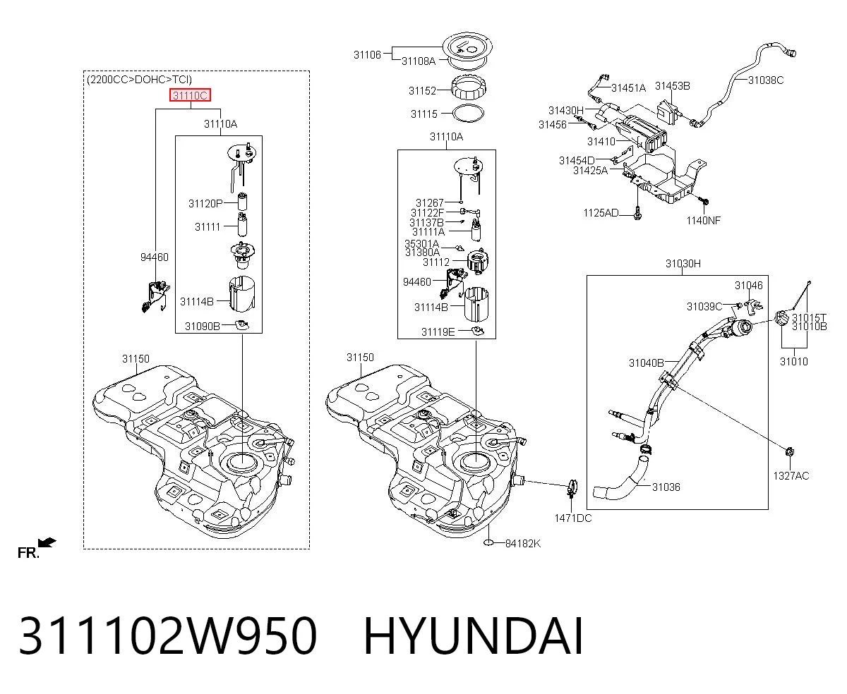 311102W950 Hyundai/Kia Электробензонасос