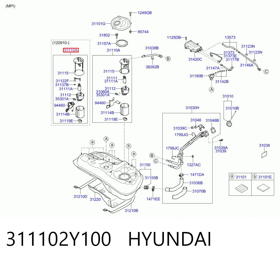 311102Y100 Hyundai/Kia Электробензонасос