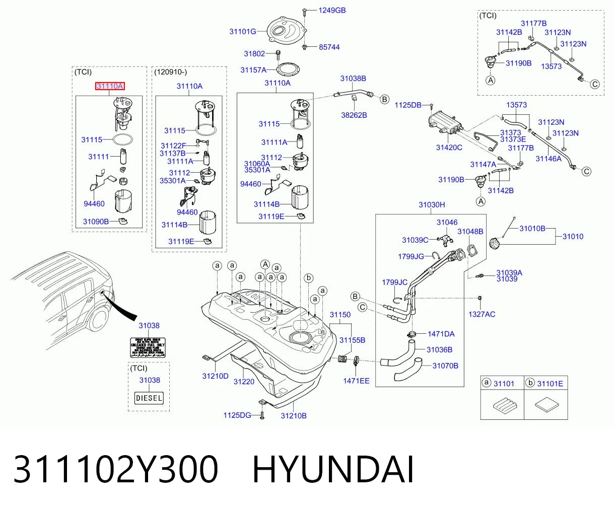 311102Y300 Hyundai/Kia Электробензонасос